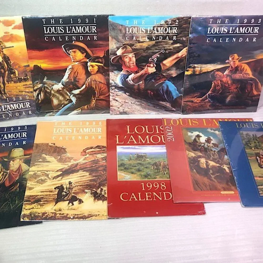 1989 Louis L'Amour Western Art Calendar -New old Stock Sealed